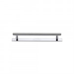 M Marcus Heritage Brass Knurled Design Cabinet Pull with Plate 96mm Centre to Centre
